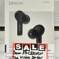Denon AH-C830NCW True Wireless IN-EAR Headphones W/ Noise Cancelling New 