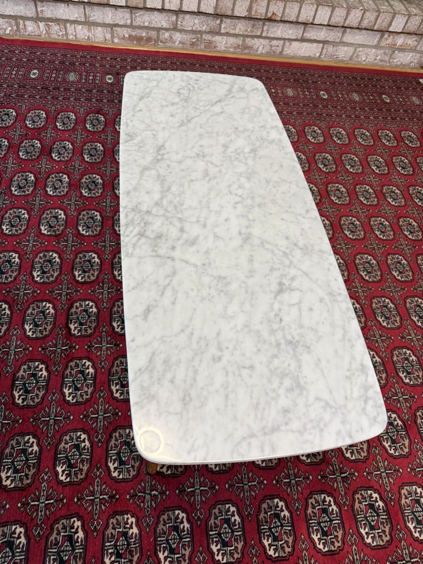 Vena 43.5" Marble Coffee Table - Walnut