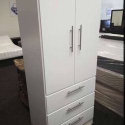 Offer Clothes Storage - Wardrobe - Wood White And Black - New - Ask For Price 