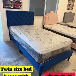 Twin Size Bed Frame With Mattress Included 