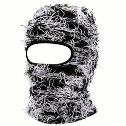 2 colors full  Face Mask for winter time!!Black with white color and white gray
