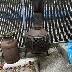 Metal Stand Up Wood Burning Fire Pit