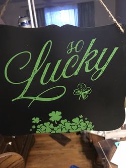 Painted lucky sign