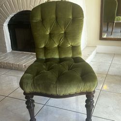 Antique Velvet Chair 