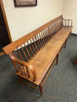 Antique oak bench