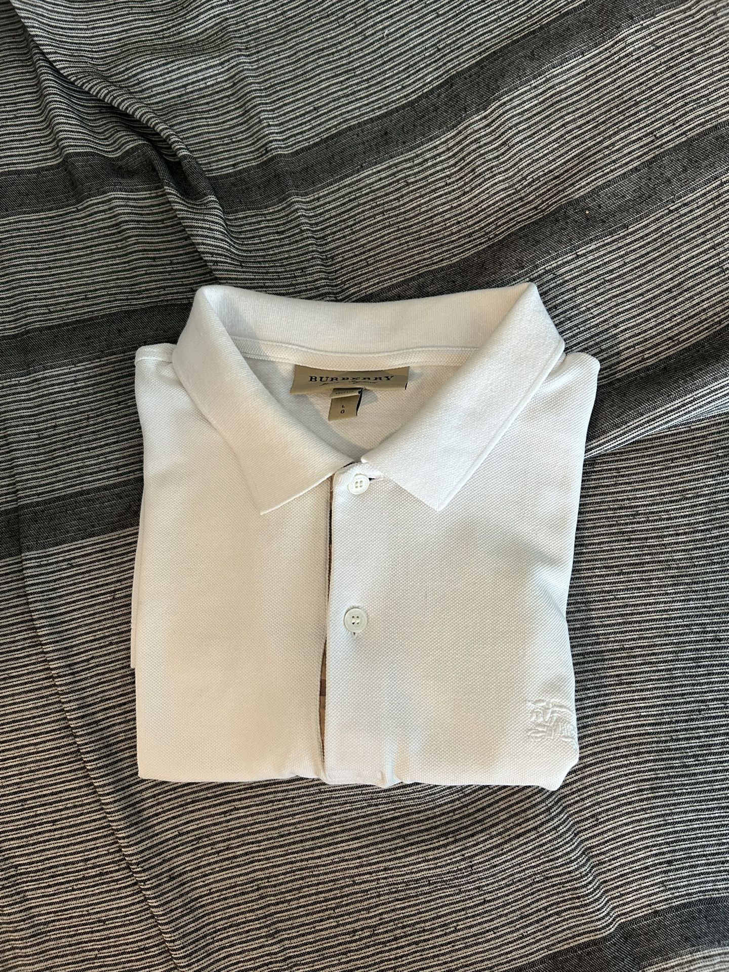 White Burberry Polo