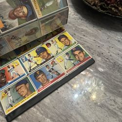 1950s Binder Full Of Baseball Cards 