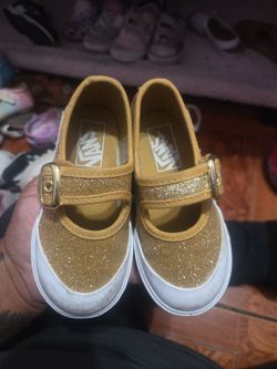 Toddler yellow sparkle Vans