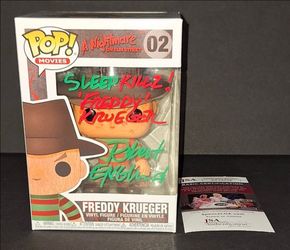 🔥 Robert Englund Autographed Signed Funko Nightmare on Elm Freddy Krueger JSA COA🔥