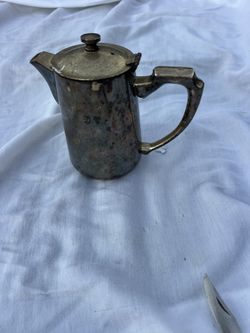 Antique Vintage Silver Plate Hotel Tea Pot Or Coffee Pot