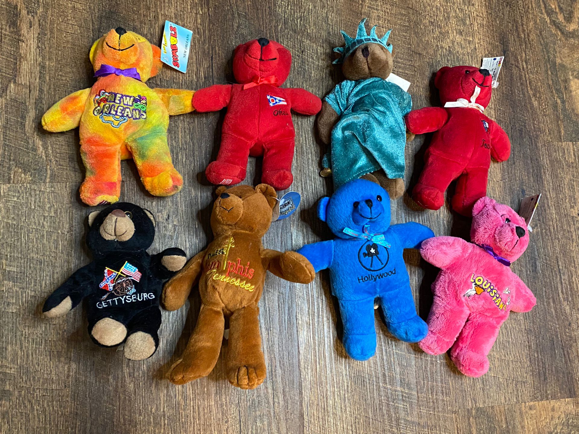 Symbolz Teddy Bear Plush Beanies And More. Lot Of 8 Mixed Stuffed Bears!