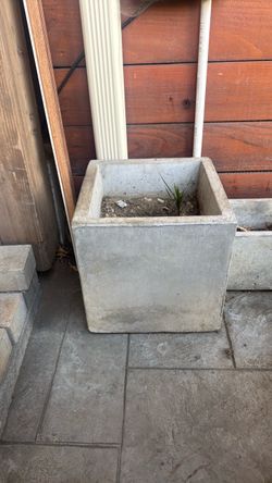 Large Square Concrete Outdoor Planter