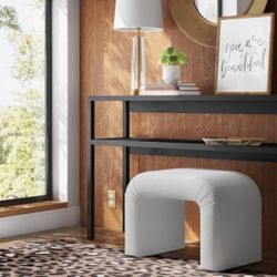  Ottoman Cream Boucle - Threshold 