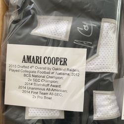 XL AUTHENTIC AMARI COOPER SIGNED WHITE JERSEY