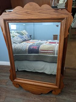 Solid Oak Wall Mirror