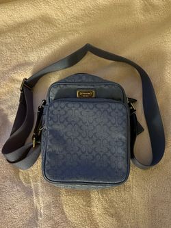 authentic blue crossover coach bag