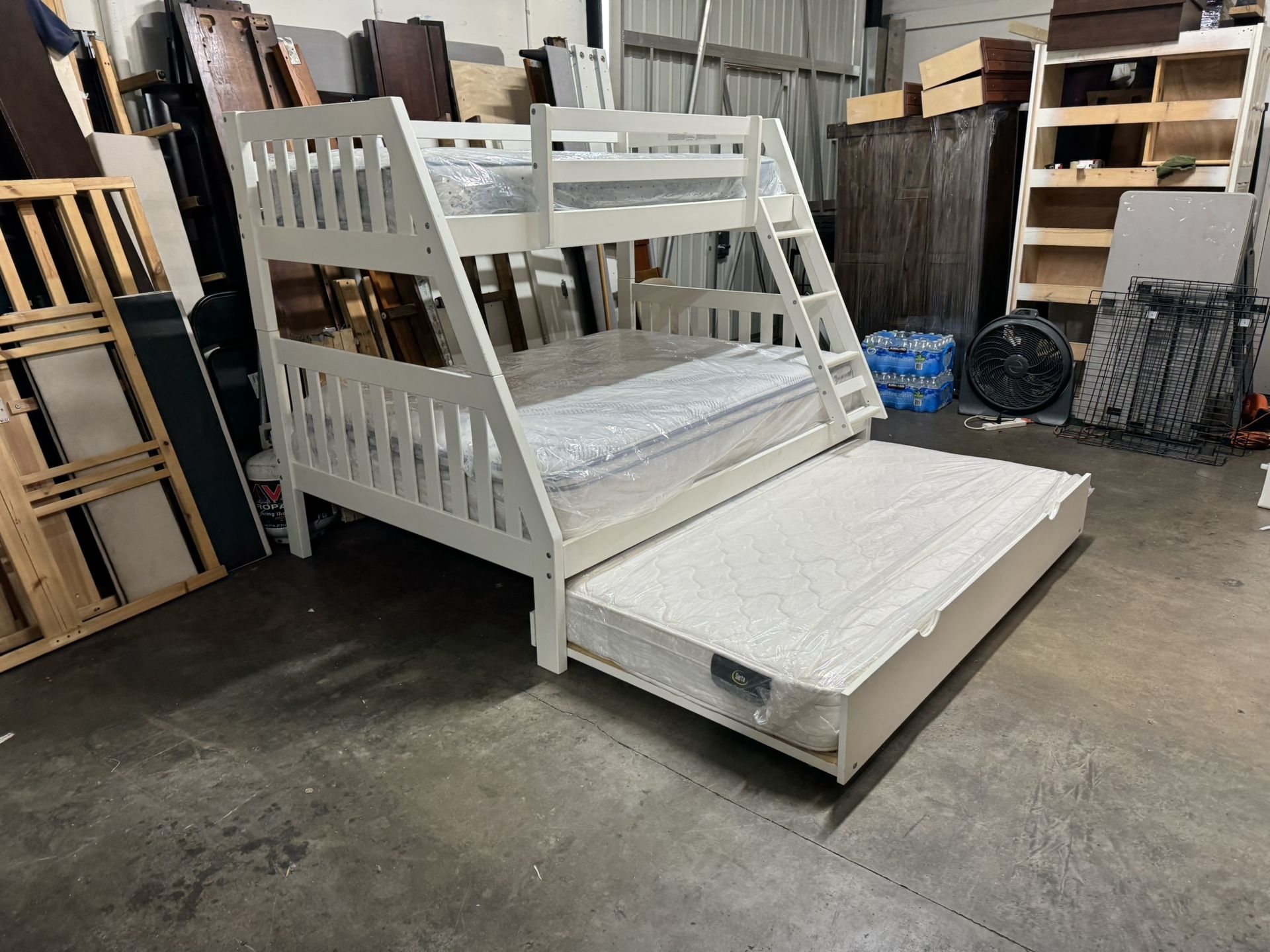 Full Over Twin Bunk Bed With Trundle  $540