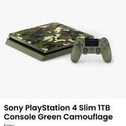 PS4 Slim Green Camo