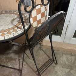Nice bistro set two folding chairs and table