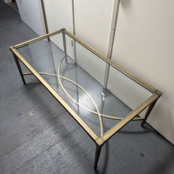 Gold Glass Coffee Table