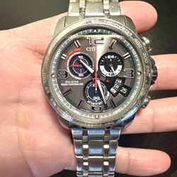 Citizen Eco-Drive Radio Controlled Chronograph Watch – Stainless Steel