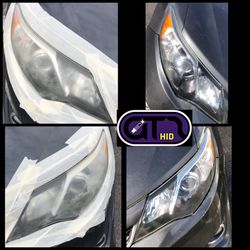 Headlight work before and after