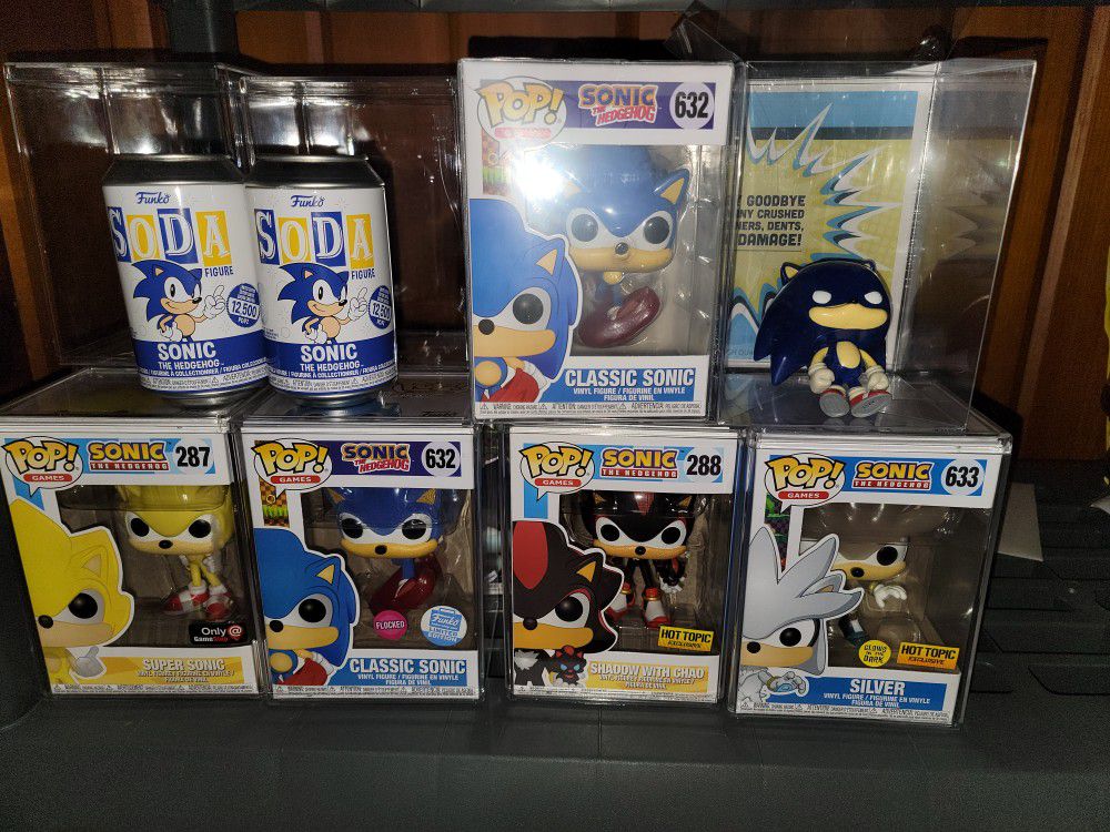 Sonic Funko Pops - FLOCKED SONIC SOLD - PRICE ADJUSTED