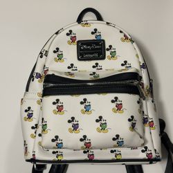 Mickey Mouse Print Loungefly Back Pack Disney 
