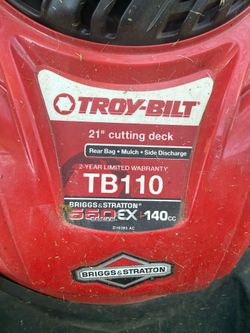 Lawn Mower + Snow Blower Combo Package – Troy-Bilt TB110 & Snow Joe – Great Condition – Moving Sale