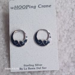 NEW- MEXICO STERLING SILVER INLAID ONYX Earrings