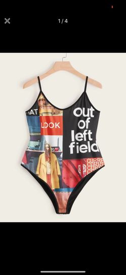 Newpaper Print Bodysuit