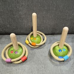 PlanToys Wood Meadow Ring Toss Game