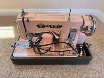 Vintage Atlas Pink Sewing Machine
