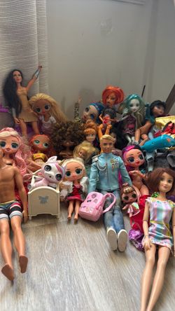 Huge Doll Lot – LOL Surprise OMG, Barbie & Monster High Dolls + Lots Of Accessories