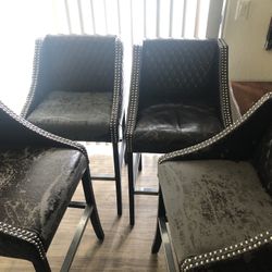 4 Brown Barstools
