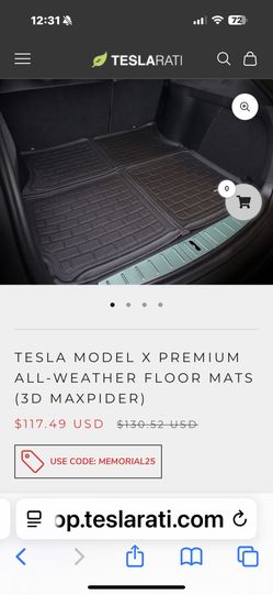 Tesla Model X Cargo Liner