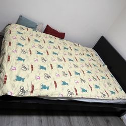 Queen Bed, Frame + Mattress
