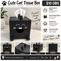 Cute Cat Tissue Box Holder