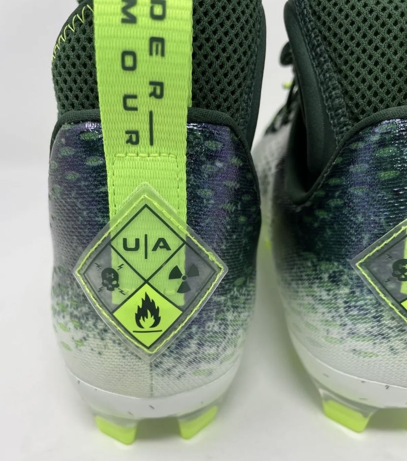 Under Armour, UA Spotlight Lux MC Football Cleats Green White