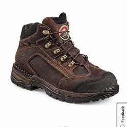 SIZE 9 RED WING WATERPROOF LEATHER SAFETY TOE BOOTS BRAND NEW