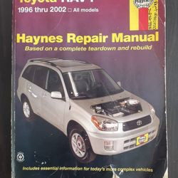 1999 Toyota Rav4 Haynes Repair Manual: $10.00