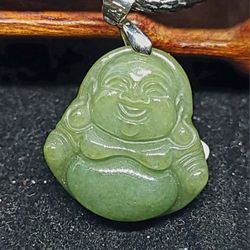 Burmese Jadeite Pendant Happy Mini Buddha. 