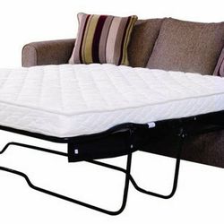 Metal Sleeper Brown Sofa

