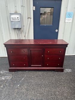 Dark cherry wood dresser