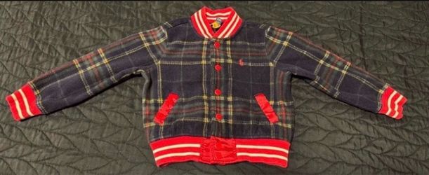 Ralph Lauren Polo Toddler(3T) Plaid Fleece jacket(GREAT CONDITION)