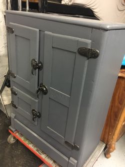 Bar, liquor storage, vintage ice box, antique