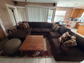 Sectional couch with coffee table!