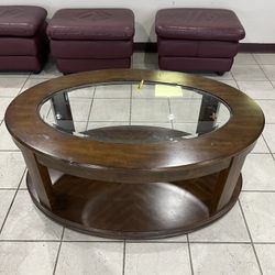 Glass/Wood Coffee Table