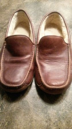 Men's leather ugg slippers