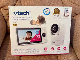 Vtech 5’’ Smart Wi-Fi 1080p Pan and Tilt Baby Monitor